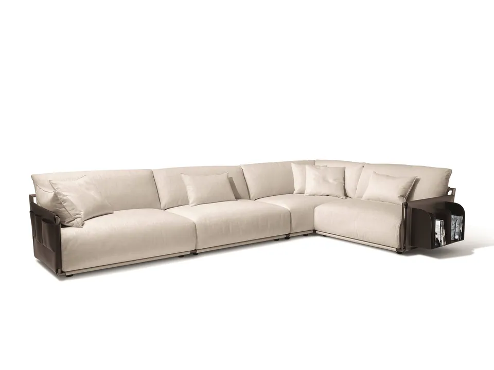Giorgetti Adam 3 seater fabric sofa, photographed for the catalogue