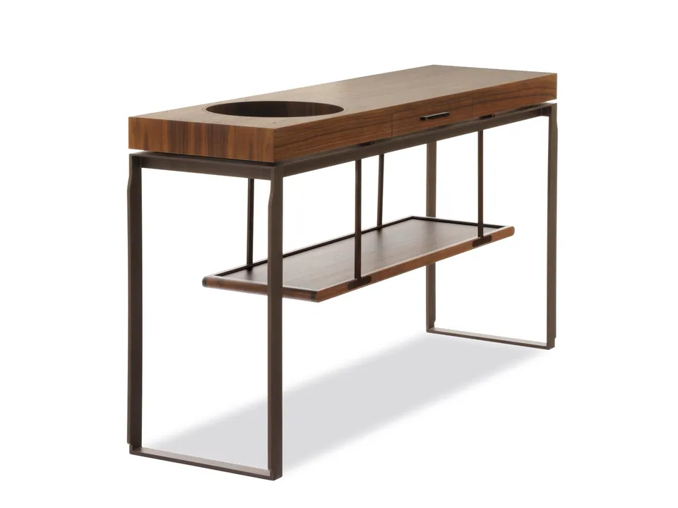 Giorgetti Aei wooden chest of drawers, photographed for the catalogue
