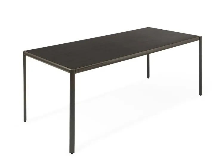 Giorgetti Aldia garden side table with palladiana top, photographed for the catalogue