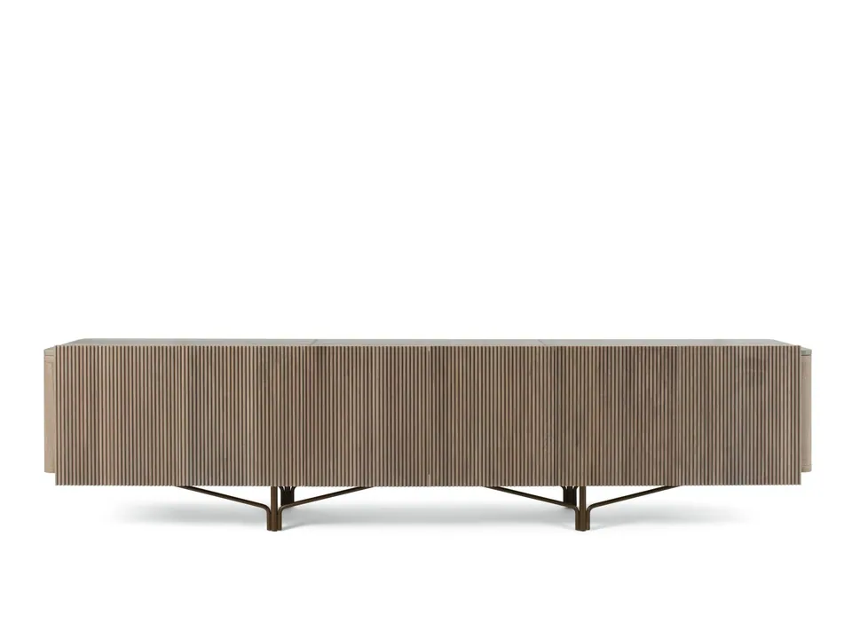 Giorgetti sideboard in wood and metal, Giorgetti furniture made in Meda, Italy