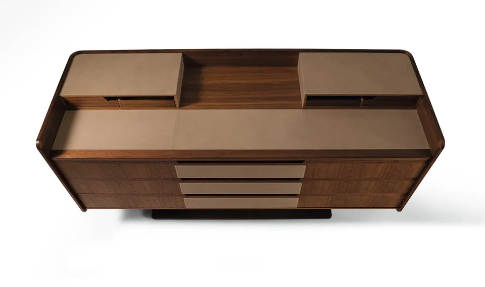 Giorgetti Corium wooden secretary desk / chest of drawers, photographed for the catalogue