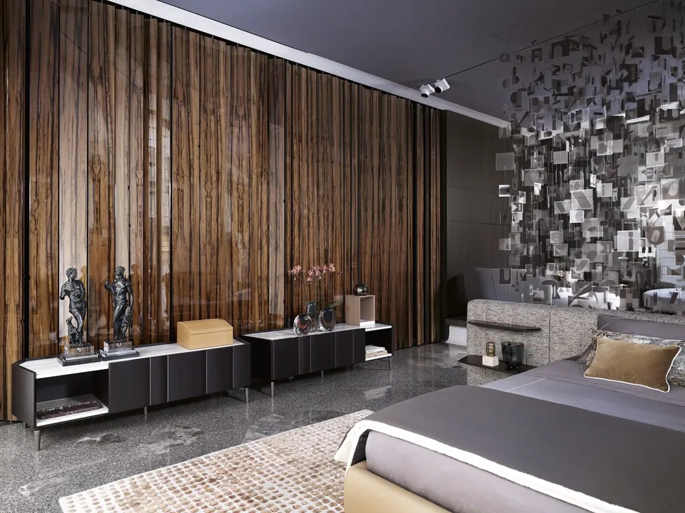 Giorgetti Delphi wooden chest of drawers, photographed for the catalogue