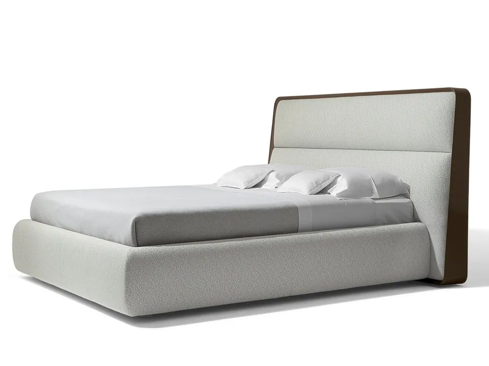 Giorgetti Frame double bed with upholstered headboard, Giorgetti furniture made in Meda, Italy