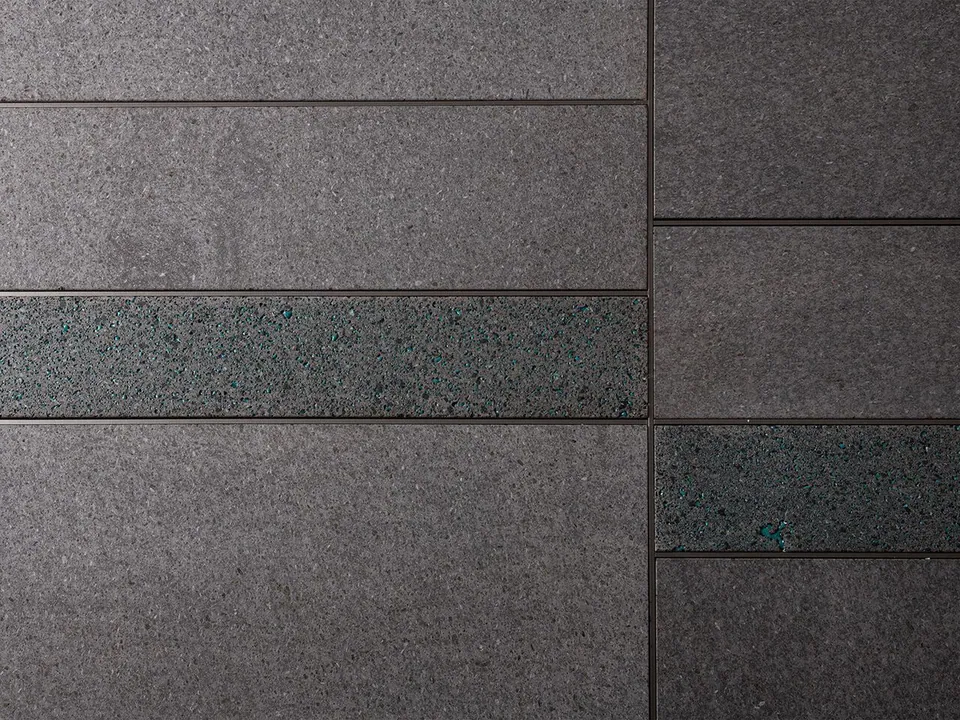 Giorgetti Moorea lava stone garden table, photographed for the catalogue