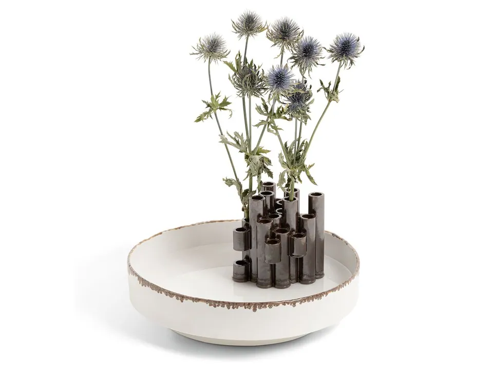 Giorgetti Oasi stem ceramic vase, photographed for the catalogue