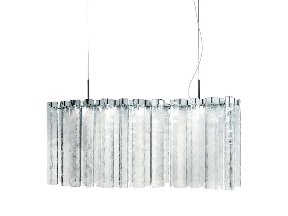 Giorgetti Swords glass pendant lamp, Giorgetti furniture made in Meda, Italy