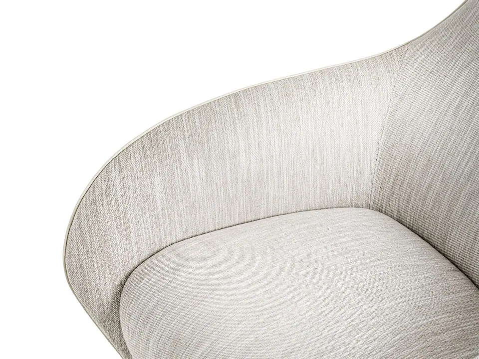 Giorgetti Tie fabric chair with removable cover, photographed for the catalogue