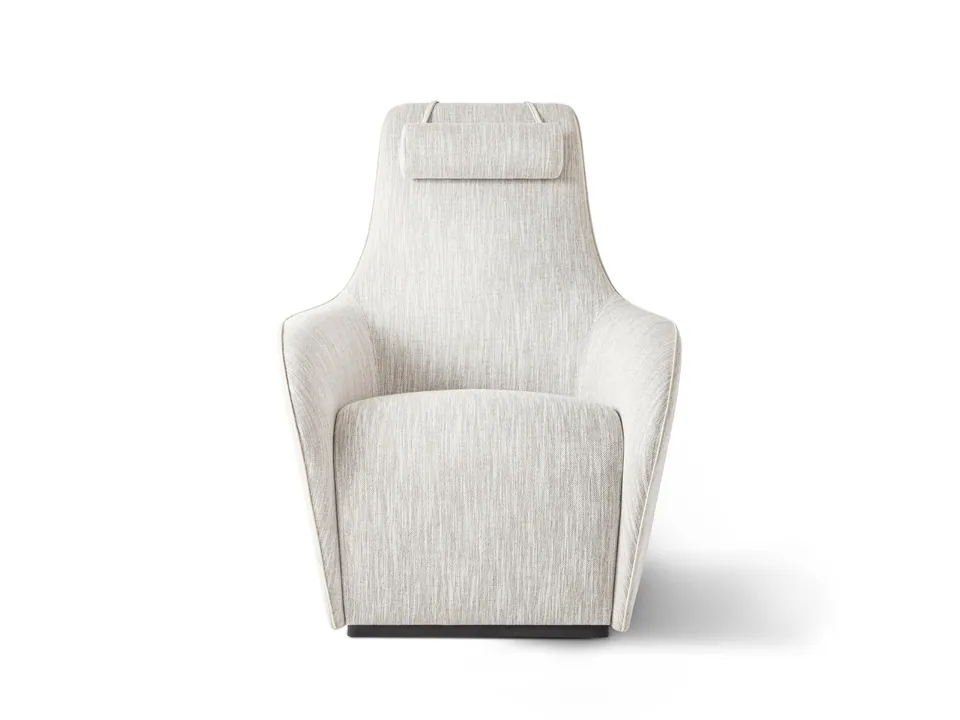 Giorgetti Tie fabric armchair with removable cover, Giorgetti furniture made in Meda, Italy