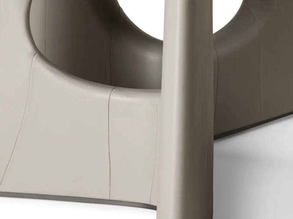 Giorgetti Yuan round ash dining table, photographed for the catalogue